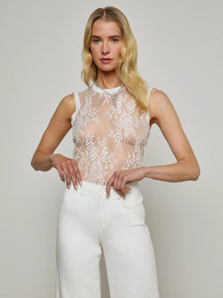 L’agence - Brax Floral Lace Tank - Ivory