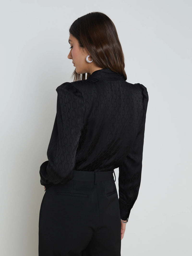 L’agence - Cambria Tie-Neck Blouse - Black