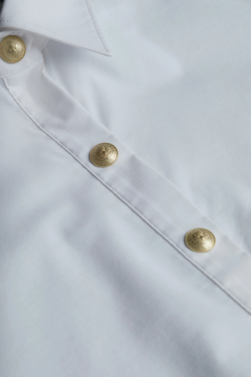 L’agence - Ellery Button-Down Shirt - White/Gold