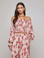 L’agence - Graciela Off-Shoulder Top - Tan Multi Ganado Print