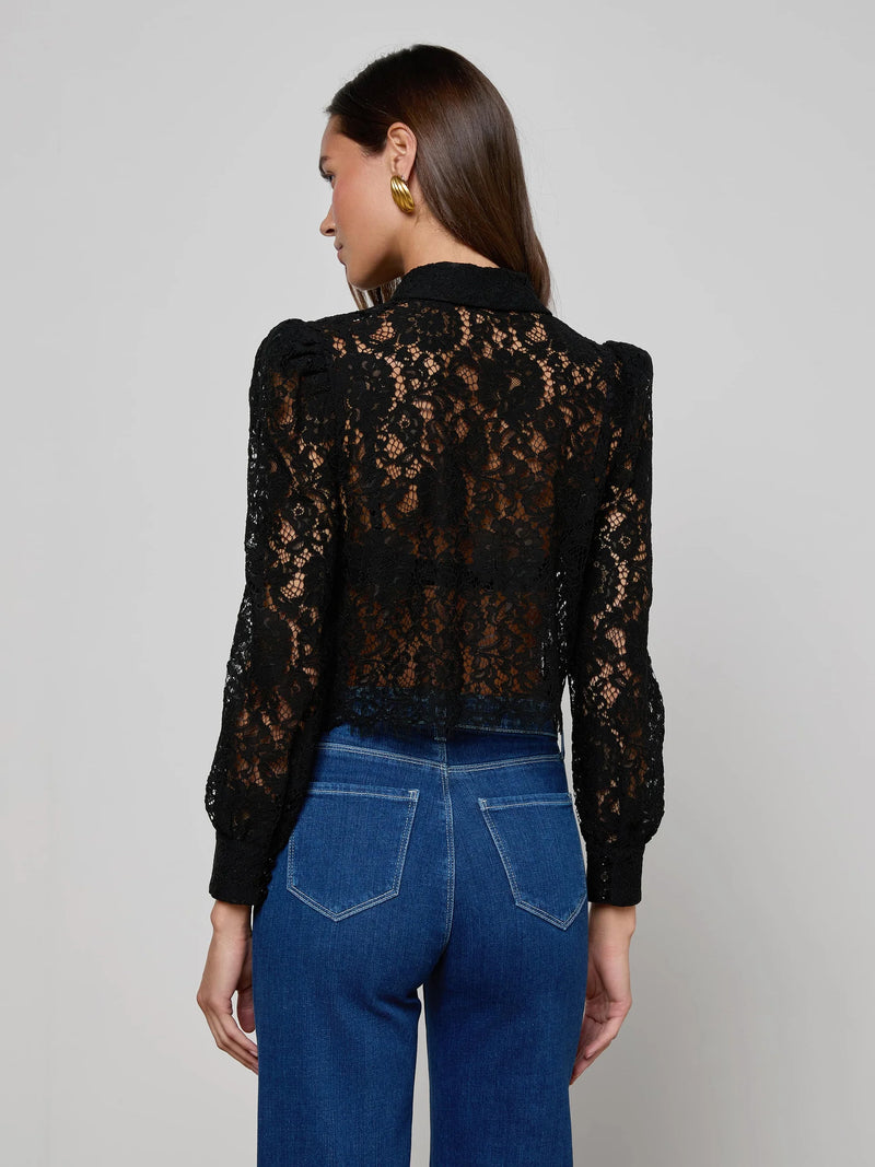L'agence - Anita Lace Blouse - Black