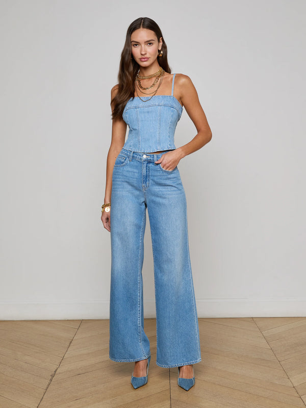 L'agence - Arlene Denim Tank - Le Grand