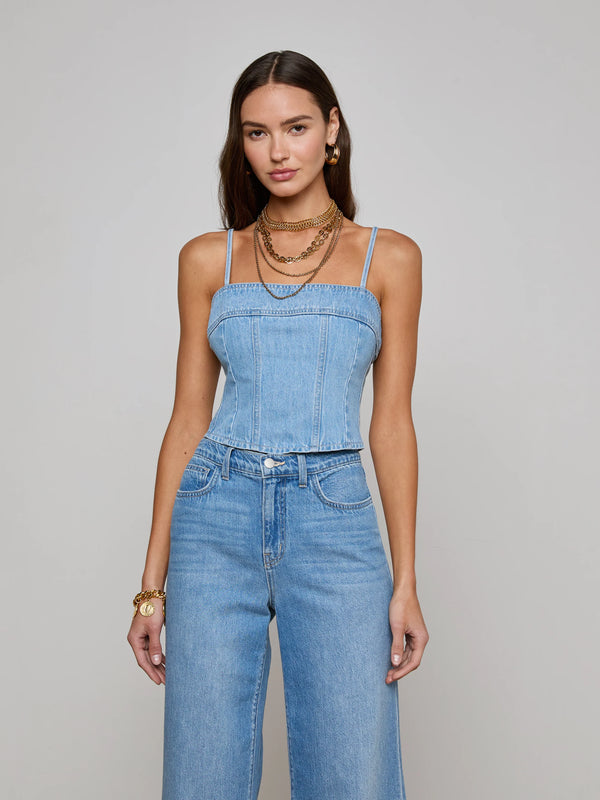 L'agence - Arlene Denim Tank - Le Grand
