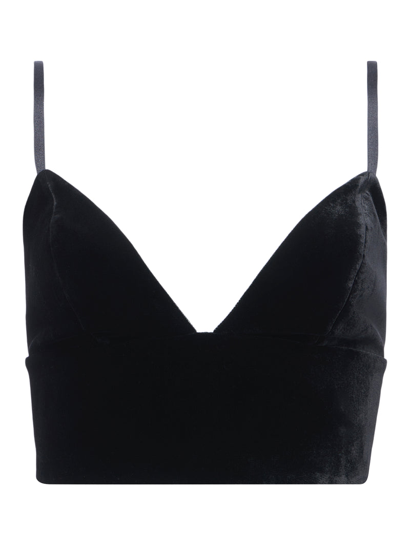 L'agence - Aislin Velvet Bralette - Black