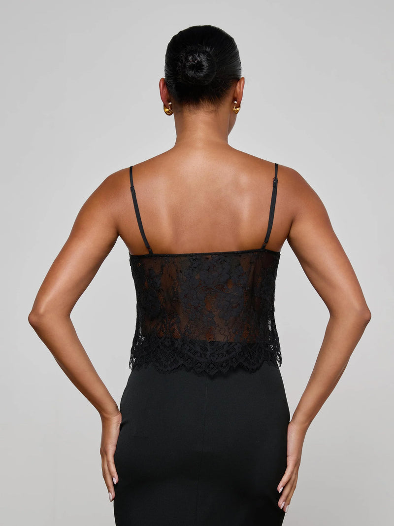 L'agence - Caylee Lace Camisole - Black