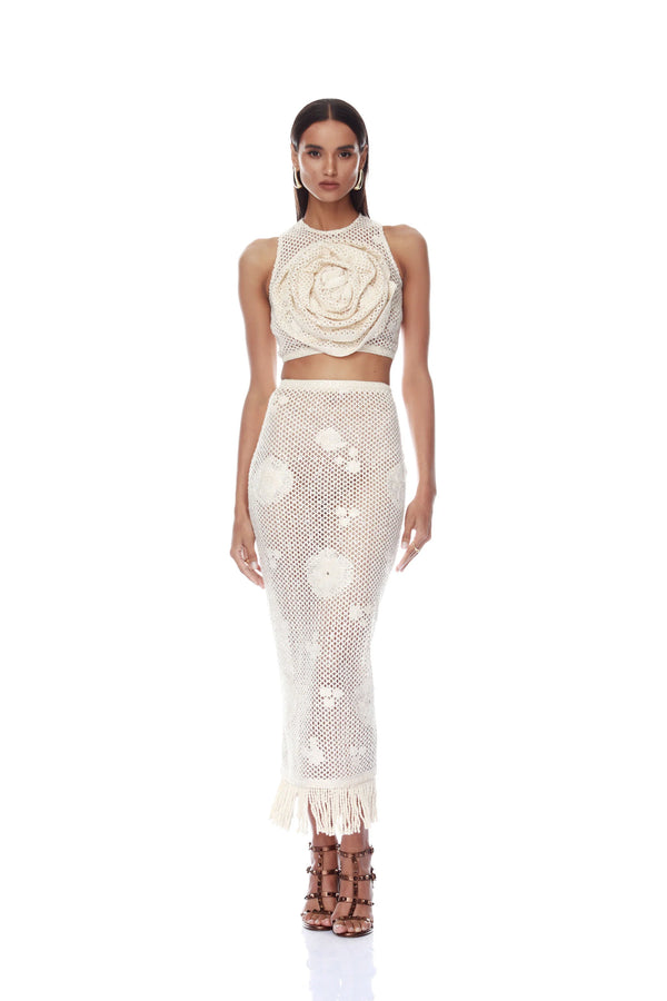 bronx and banco crochet dress Bronx & Banco Elena Crochet Gown