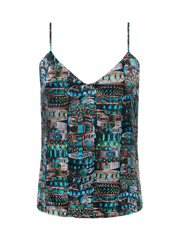 L’agence - Jane Silk Camisole - Midnight Multi Western Bracelet
