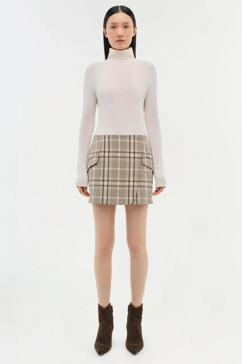 Simkhai - Payton Skirt - Sand Plaid