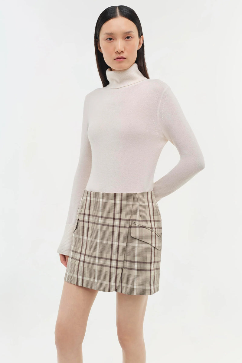 Simkhai - Payton Skirt - Sand Plaid