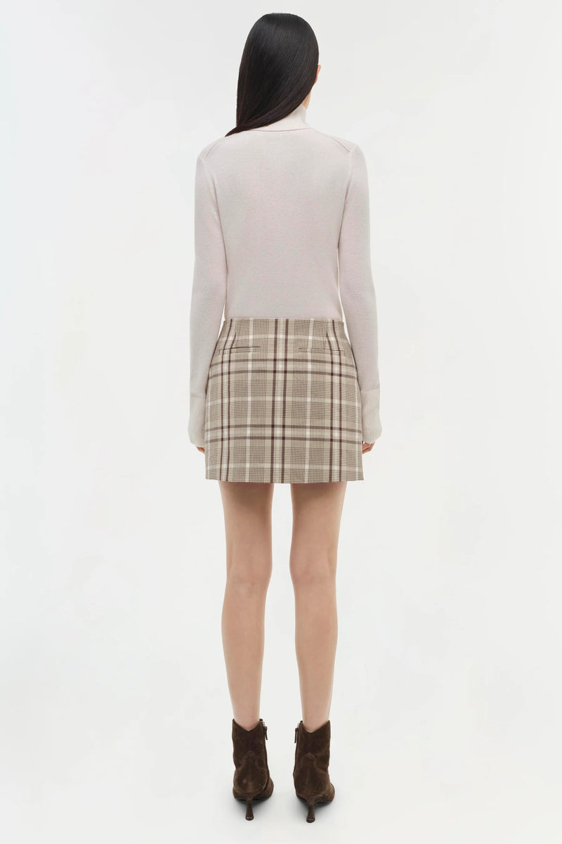 Simkhai - Payton Skirt - Sand Plaid