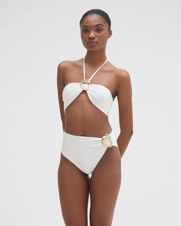 Patbo - Jersey Sands Stone Bikini Top - Off White