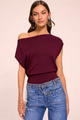 Ramy Brook - Chet Off-The-Shoulder Sweater - Cranberry