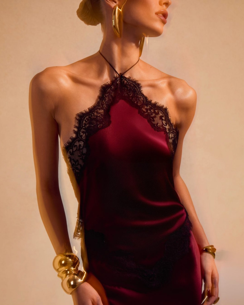 Retrofete - Everly Dress - Port/Black Retrofete - Everly Dress - Port/Black