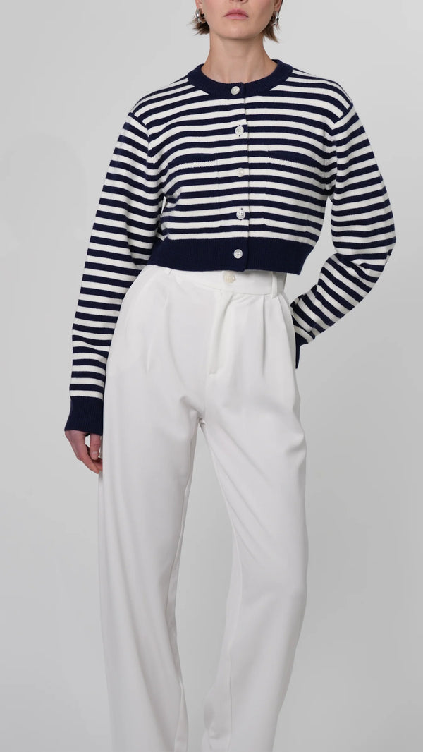 Parentezi - Antonella Crop Cardigan - Stripes