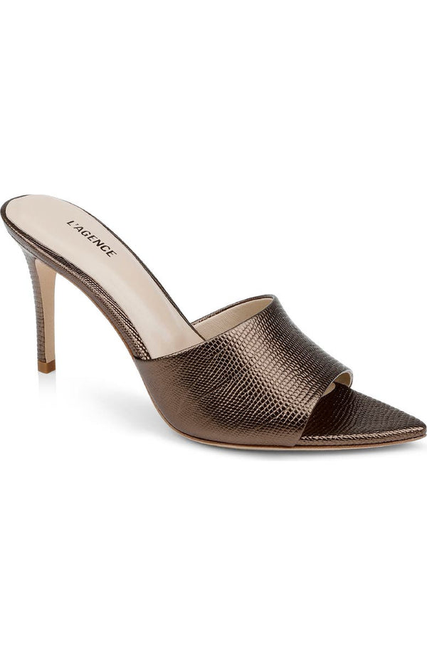 L’agence - Lolita Heel Sandal - Bronze Lizard
