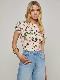 L'agence - Ressi Crew Neck - Pink Multi Magnolia Floral