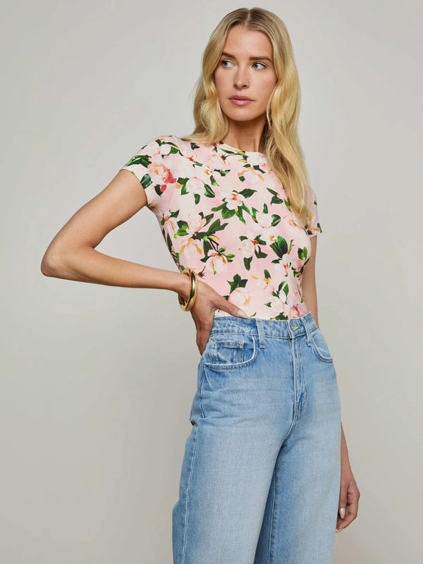 L'agence - Ressi Crew Neck - Pink Multi Magnolia Floral