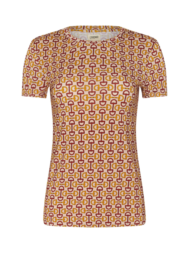 L'agence - Ressi Fitted Tee - Multi Allover Horse Bit