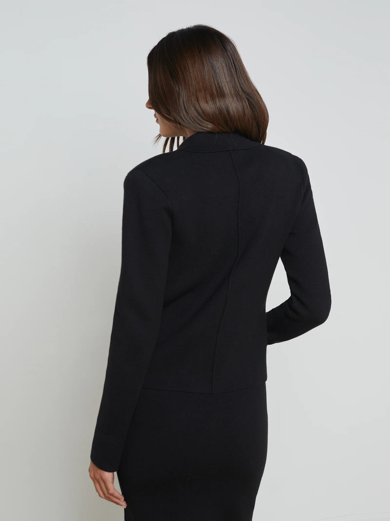 L'agence - Sofia Knit Blazer - Black/Gold Rose