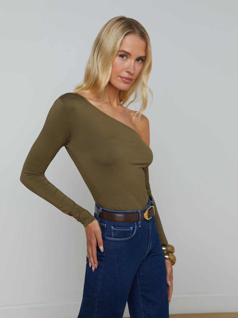 L’agence - Hattie One Shoulder Top - Pine