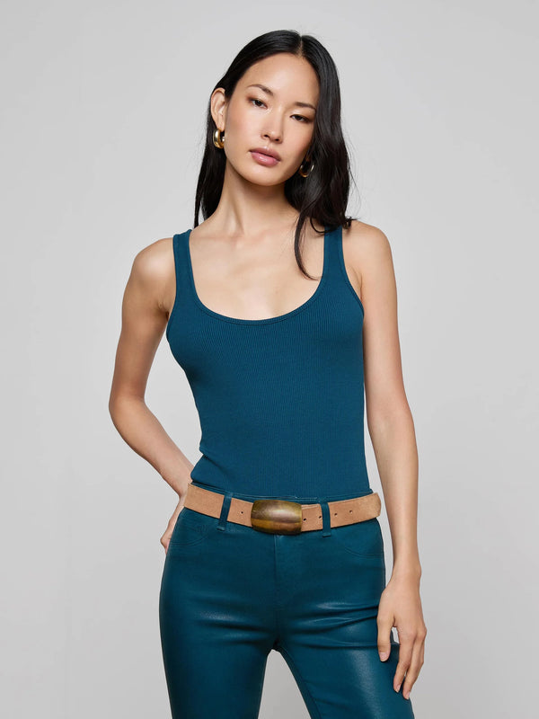 L’agence - Nica Scoopneck Bodysuit - Deep Teal