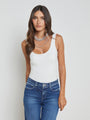 L'agence - Nica Scoopneck Bodysuit - White