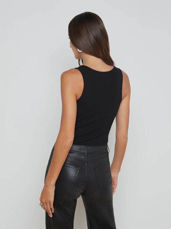 L’agence - Adira Scoop Neck Tank - Black