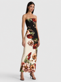 Alice + Olivia - Delora Strapless Midi Dress - Floral Radiance