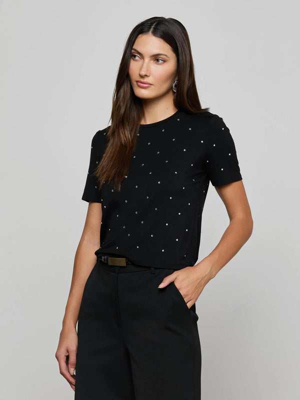 L'agence - Stormy Embellished Tee - Black