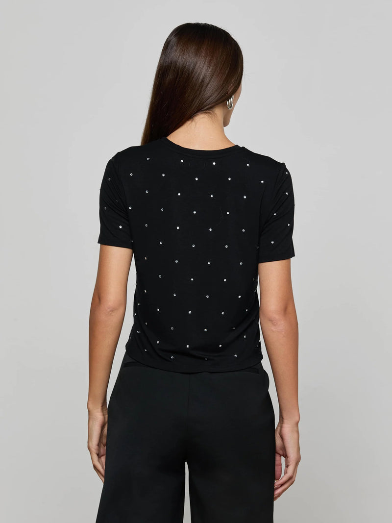 L'agence - Stormy Embellished Tee - Black