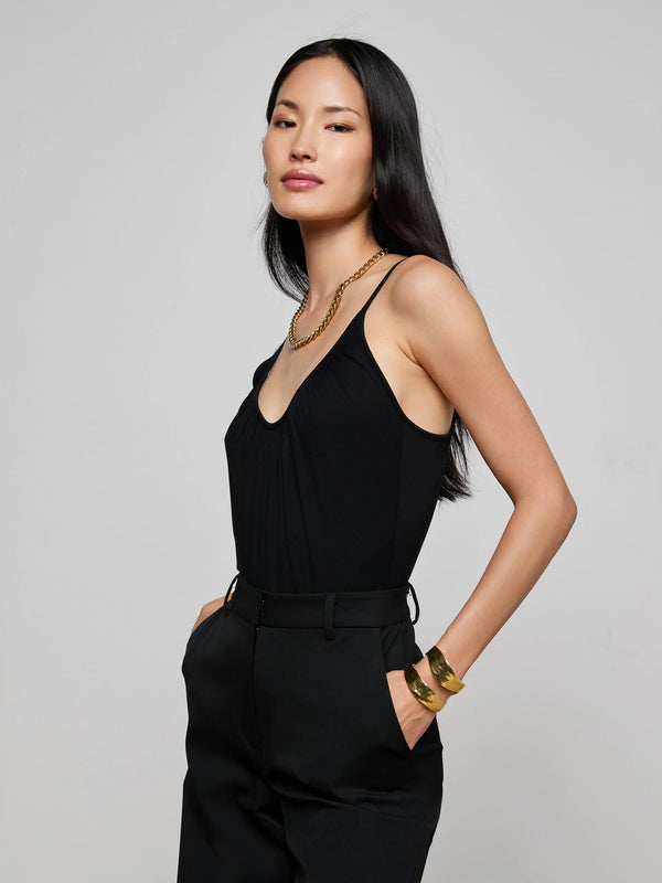 L'agence - Naseem Ruched Bodysuit - Black