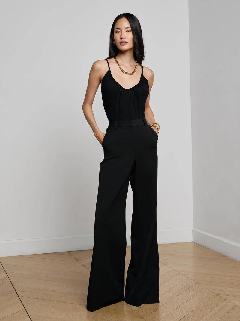 L'agence - Naseem Ruched Bodysuit - Black