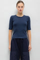 POINTELLE MID SLEEVE SLIM FIT TEE