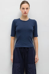 POINTELLE MID SLEEVE SLIM FIT TEE