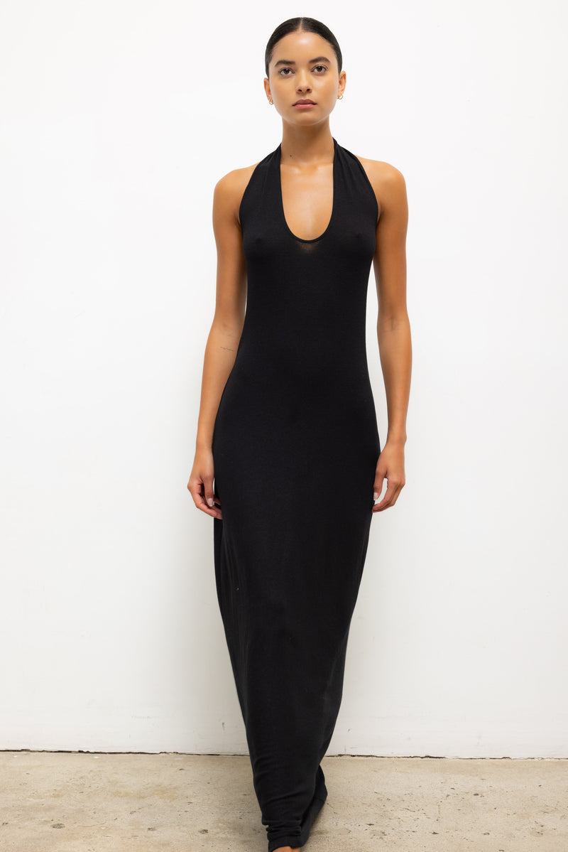 lauren halter dress Leset Maxi in Black in Jersey Maxi dress