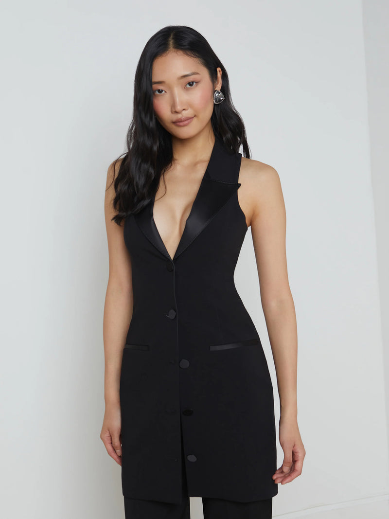 L’agence - Jazlynn Tuxedo Dress - Black