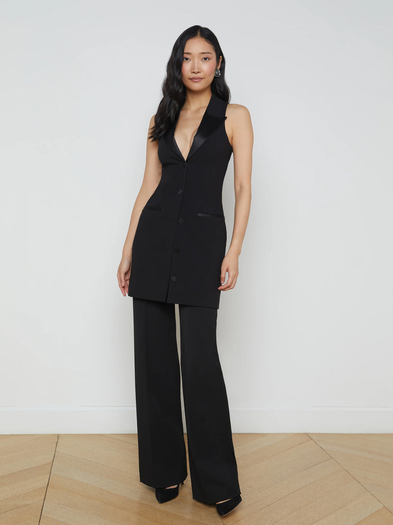 L’agence - Jazlynn Tuxedo Dress - Black