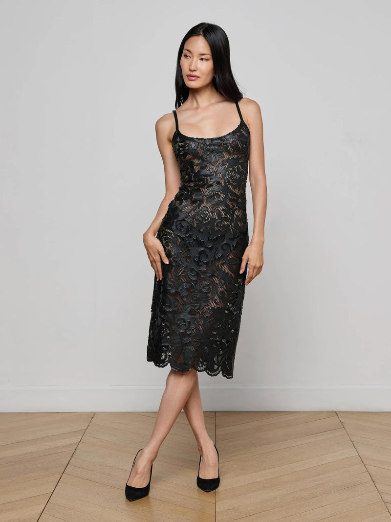 L'agence - Kazuko Vegan Leather Dress - Black