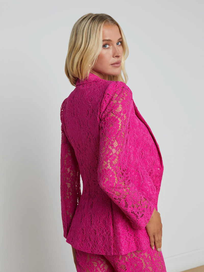 L'agence - Chamberlain Lace Blazer - Light Ruby