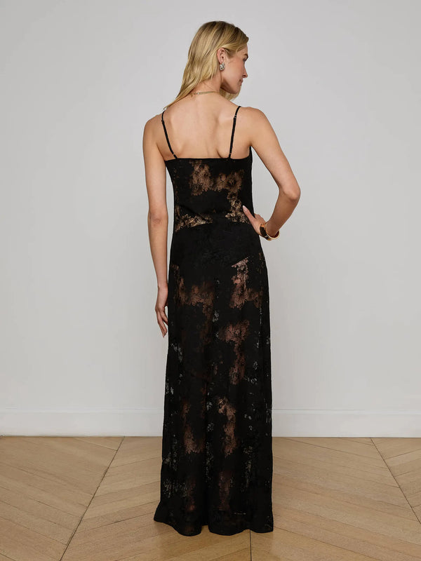 L'agence - Bettie Cowl Maxi Dress - Black