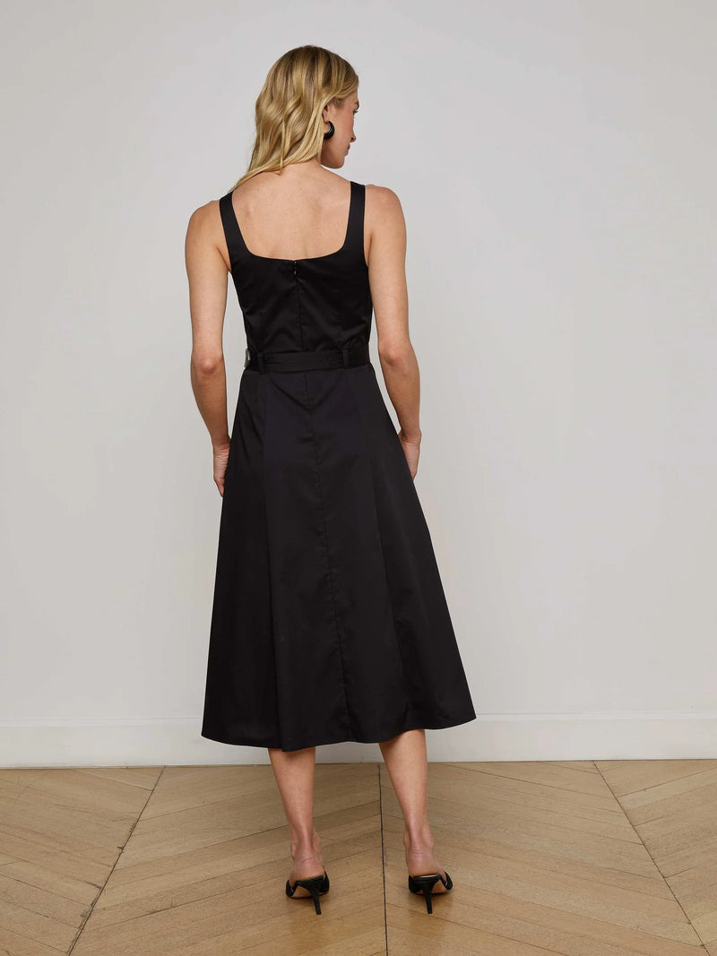 L'agence - Tazia Midi Dress - Black