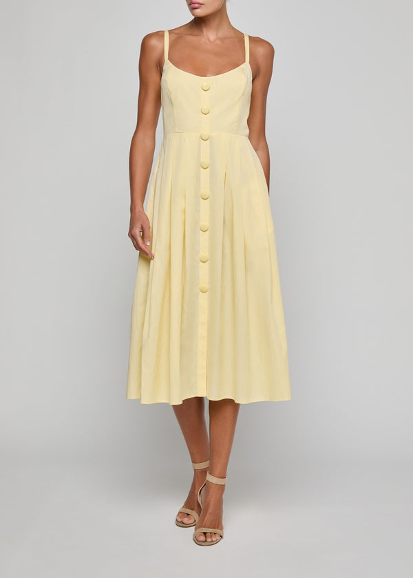 L'agence - Reanne Midi Dress - Lemon Sorbet