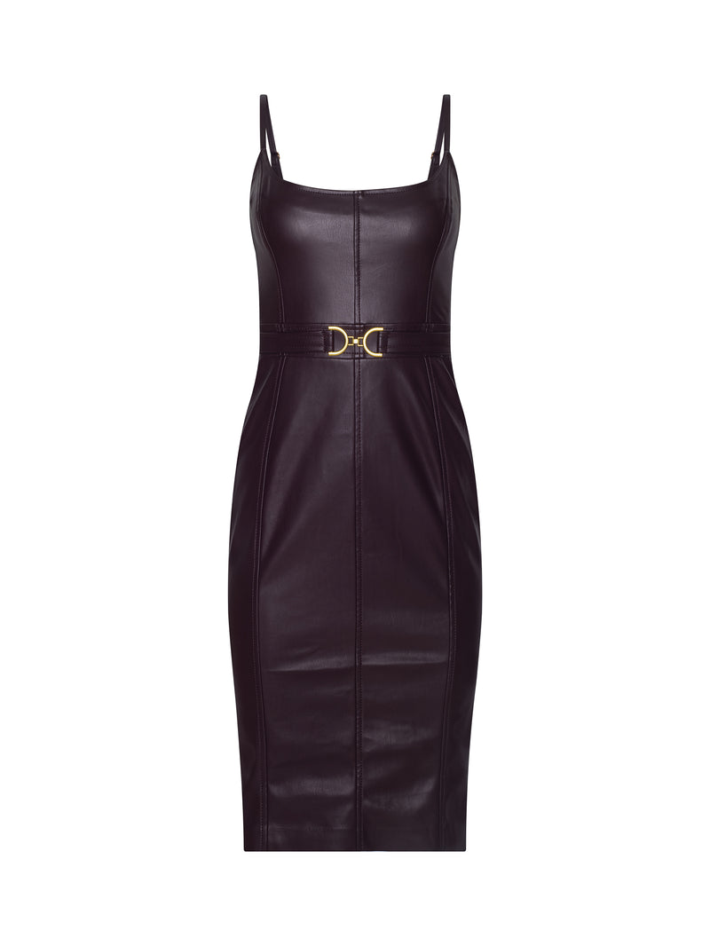 HALIA BUCKLE MIDI DRESS