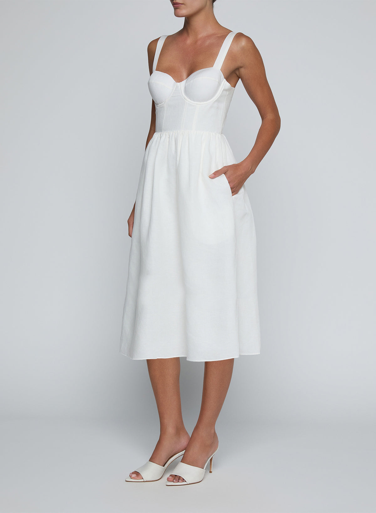 ivory bustier dress L'AGENCE Women's Tiani - Ivory/Cream - Size 0 Restock Sign Up Vogue's Guide to Vintage Size:10p This striped satin dress