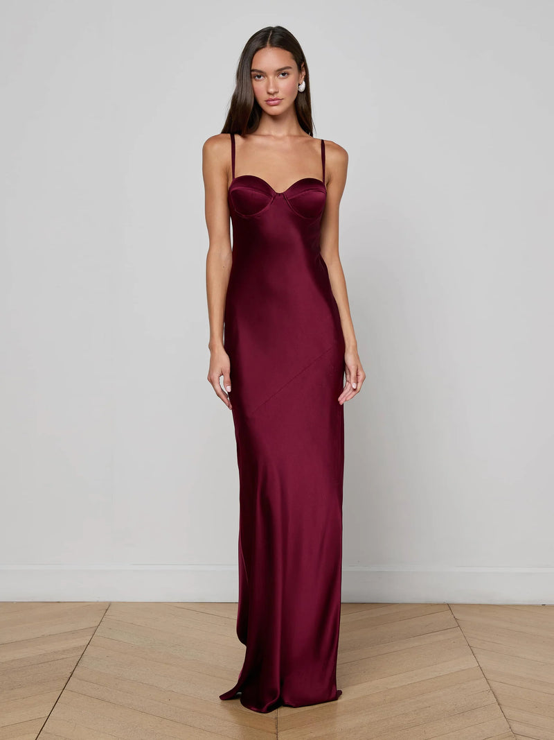 L'agence - Sayla Silk Gown - Dark Port