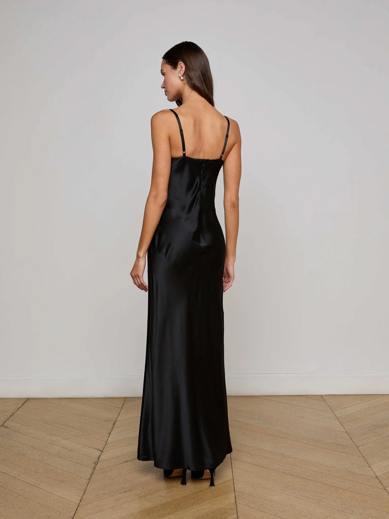L'agence - Sayla Silk Gown - Black L'agence - Sayla Silk Gown - Black