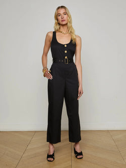 L’agence - Branca Poplin Jumpsuit - Black