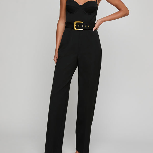 L'agence - Jessa Bustier Jumpsuit - Black