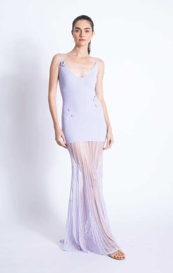 Karina Grimaldi -  Rose Knit Dress - Lavender