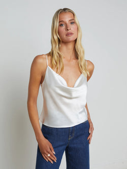 L'agence - Calista Silk Camisole - White